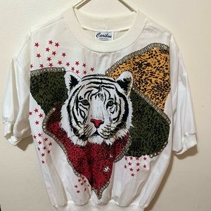 RARE Vintage Tiger Graphic Tee “Caribou” brand